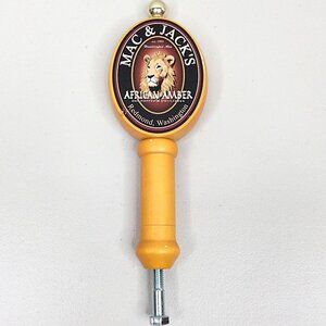 Mac & Jack's African Amber Beer Tap Handle Redmond WA 9.25 Inches
